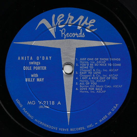Anita O'Day - Swings Cole Porter (Vinyl, LP, Album, Mono) Good Plus (G+) / Fair (F)
