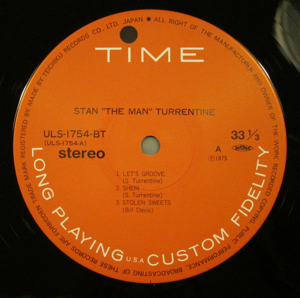 Stanley Turrentine - Stan "The Man" Turrentine (Vinyl, LP, Album, Stereo) Very Good Plus (VG+) / Near Mint (NM or M-)