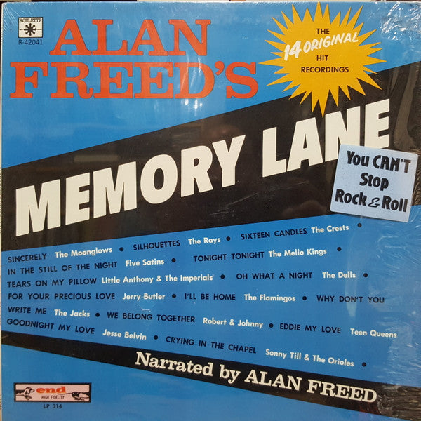 Various - Alan Freed's Memory Lane (Vinyl, LP, Compilation, Reissue, Stereo) Very Good (VG) / Very Good (VG)