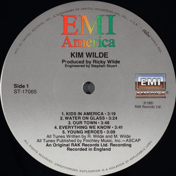 Kim Wilde - Kim Wilde (Vinyl, LP, Album) Good Plus (G+) / Very Good Plus (VG+)