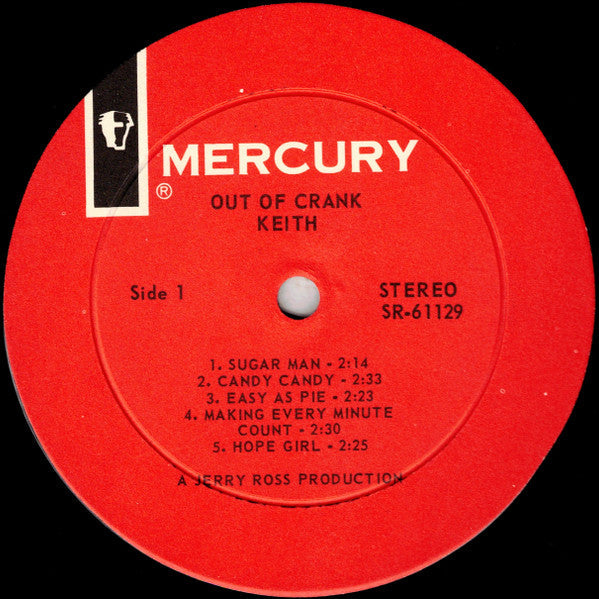 Keith (2) - Out Of Crank (Vinyl, LP, Album, Stereo) Very Good (VG) / Very Good (VG)