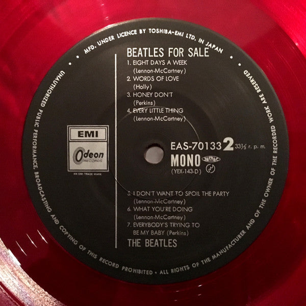 The Beatles - Beatles For Sale (Vinyl, LP, Album, Mono, Reissue)