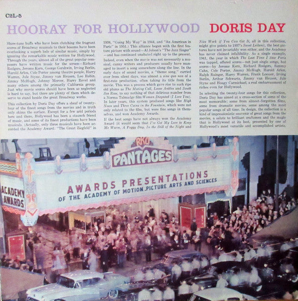 Doris Day - Hooray For Hollywood (2xVinyl, LP, Album) Good Plus (G+) / Good Plus (G+)