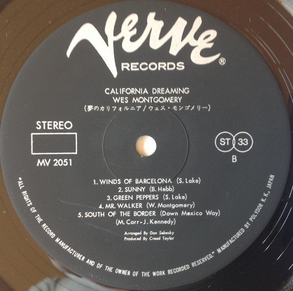 Wes Montgomery - California Dreaming (Vinyl, LP, Album, Reissue, St...