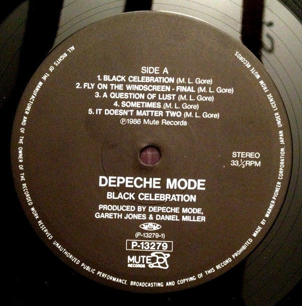 Depeche Mode - Black Celebration (Vinyl, LP, Album) Very Good Plus (VG+) / Very Good Plus (VG+)