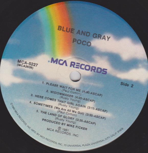 Poco (3) - Blue And Gray (Vinyl, LP, Album) Good Plus (G+) / Very Good Plus (VG+)