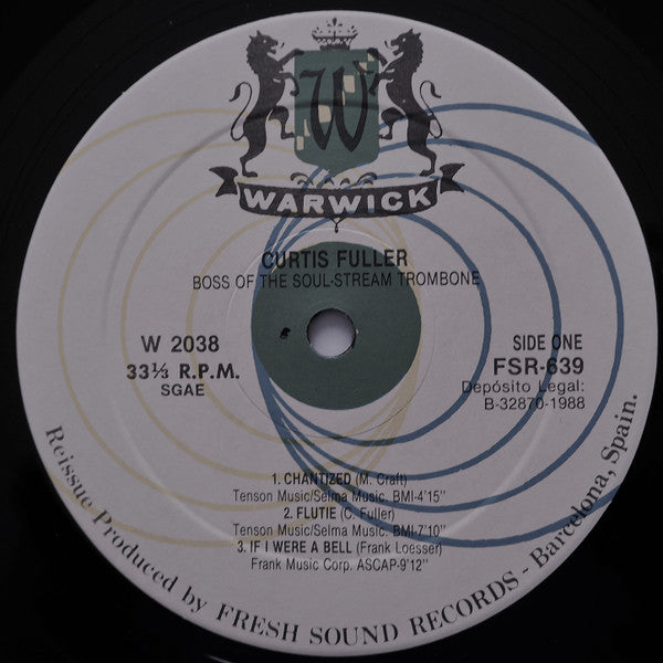 Curtis Fuller - Boss Of The Soul-Stream Trombone (Vinyl, LP, Album, Reissue, Stereo) Very Good Plus (VG+) / Very Good Plus (VG+)