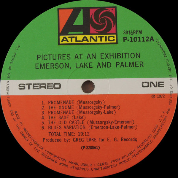 Emerson, Lake & Palmer - Pictures At An Exhibition (Vinyl, LP, Album, Reissue, Stereo) Very Good Plus (VG+) / Very Good (VG)