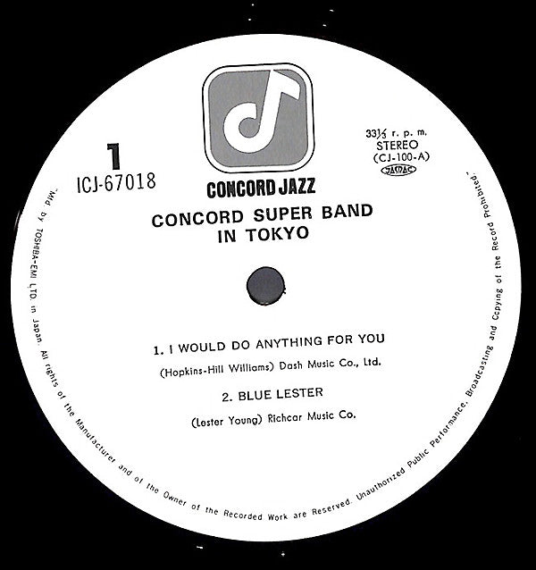 Concord Super Band - In Tokyo (Vinyl, LP, Album)