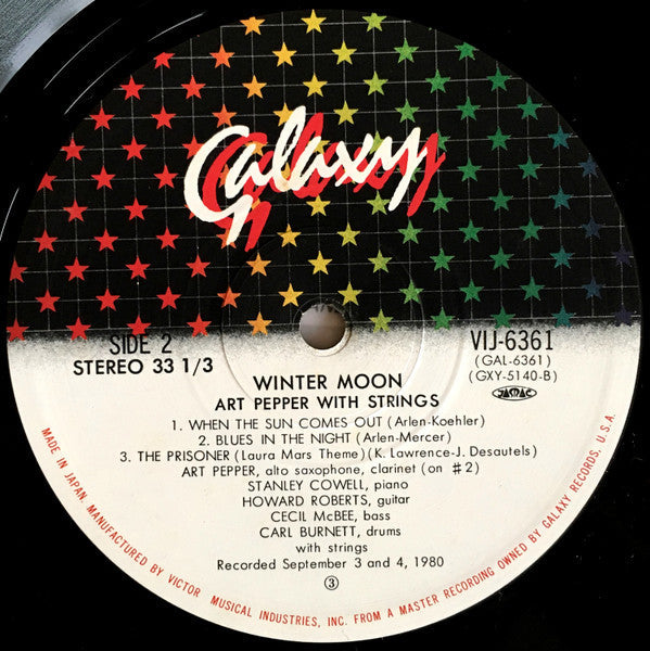 Art Pepper - Winter Moon (Vinyl, LP, Album, Stereo)