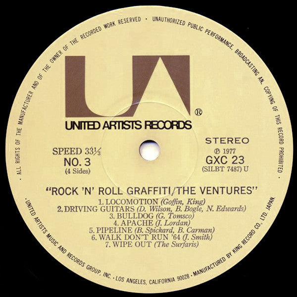 The Ventures - Rock 'N' Roll Graffiti (2xVinyl, LP, Compilation, Stereo) Near Mint (NM or M-) / Very Good (VG)
