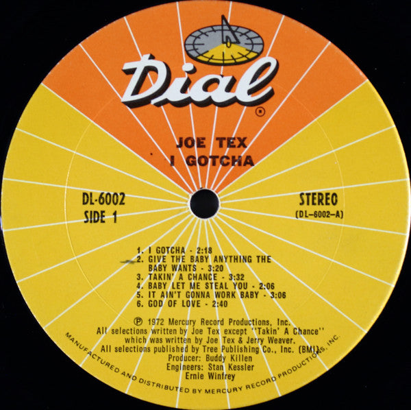 Joe Tex - I Gotcha (Vinyl, LP, Album, Stereo) Very Good Plus (VG+) / Very Good (VG)