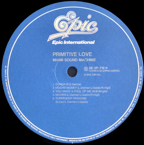 Miami Sound Machine - Primitive Love (Vinyl, LP, Album)