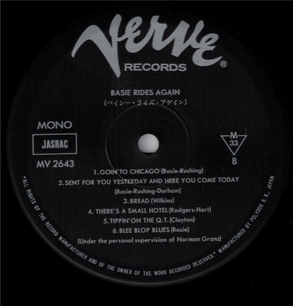 Count Basie - Basie Rides Again (Vinyl, LP, Album, Reissue, Mono) Near Mint (NM or M-) / Very Good Plus (VG+)