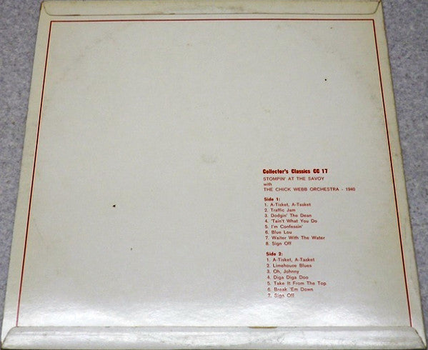 Chick Webb And His Orchestra - Stompin' At The Savoy - 1940 (Vinyl, LP, Compilation) Very Good (VG) / Very Good (VG)