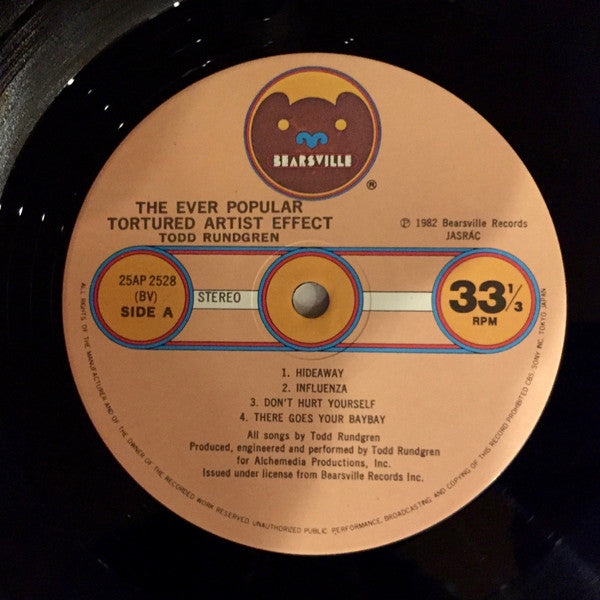 Todd Rundgren - The Ever Popular Tortured Artist Effect (Vinyl, LP, Album) Very Good (VG) / Very Good Plus (VG+)
