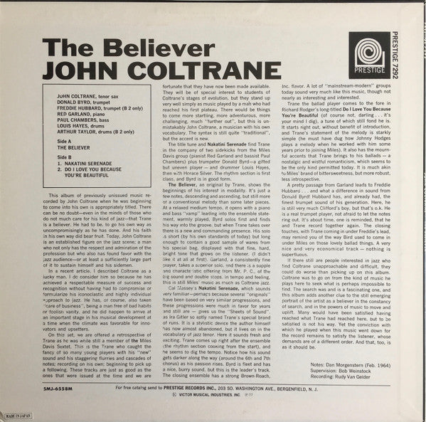 John Coltrane - The Believer (Vinyl, LP, Album, Reissue, Mono) Very Good Plus (VG+) / Very Good Plus (VG+)