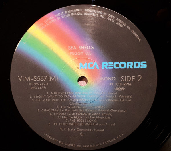 Peggy Lee - Sea Shells (Vinyl, LP, Album, Reissue) Very Good (VG) / Very Good (VG)