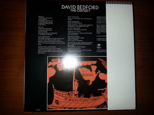 David Bedford - The Odyssey (Vinyl, LP, Album, Promo) Very Good Plus (VG+) / Good Plus (G+)