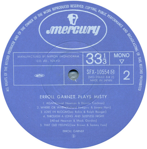 Erroll Garner - Erroll Garner Plays Misty (Vinyl, LP, Album, Repres...