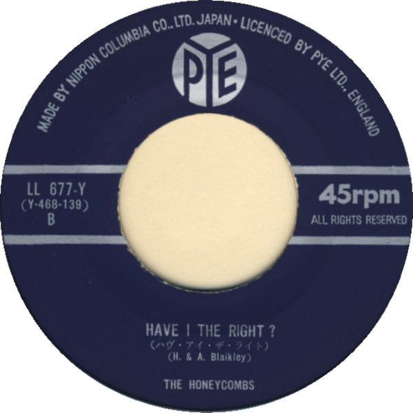 The Honeycombs - Please Don't Pretend Again / Have I The Right? (Vinyl, 7", 45 RPM, Single) Very Good (VG) / Very Good Plus (VG+)