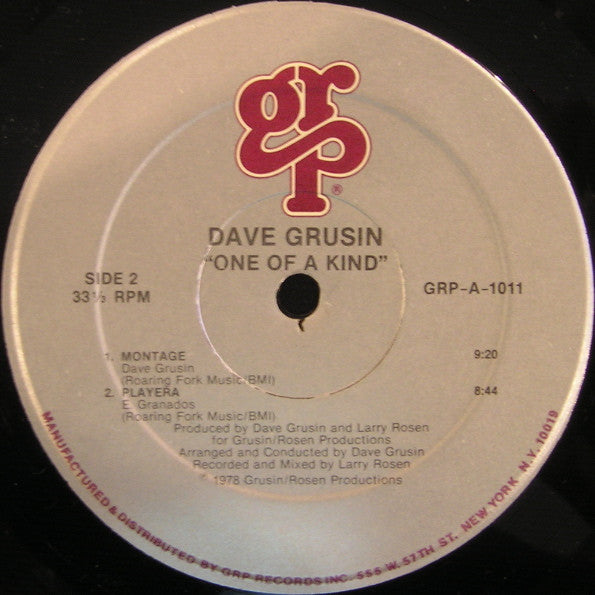 Dave Grusin - One Of A Kind (Vinyl, LP, Reissue, Album) Very Good (VG) / Good Plus (G+)