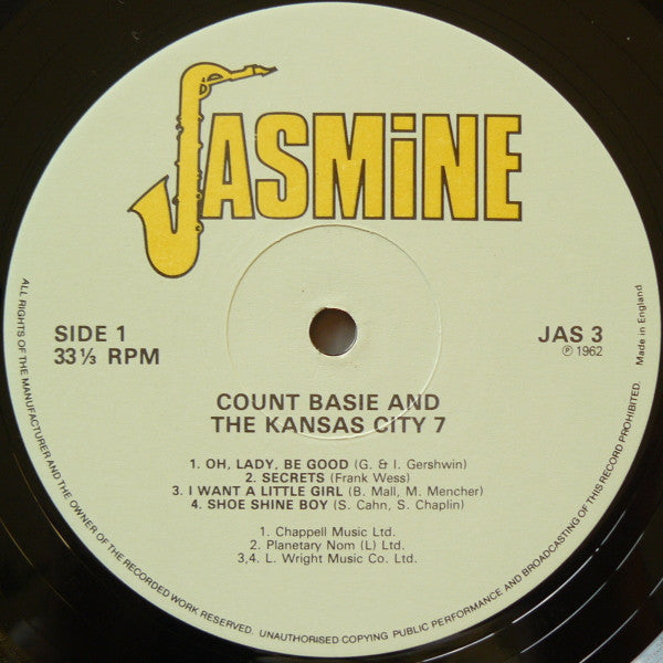 Count Basie And The Kansas City Seven - Count Basie And The Kansas City 7 (Vinyl, LP, Album, Reissue) Very Good (VG) / Good Plus (G+)