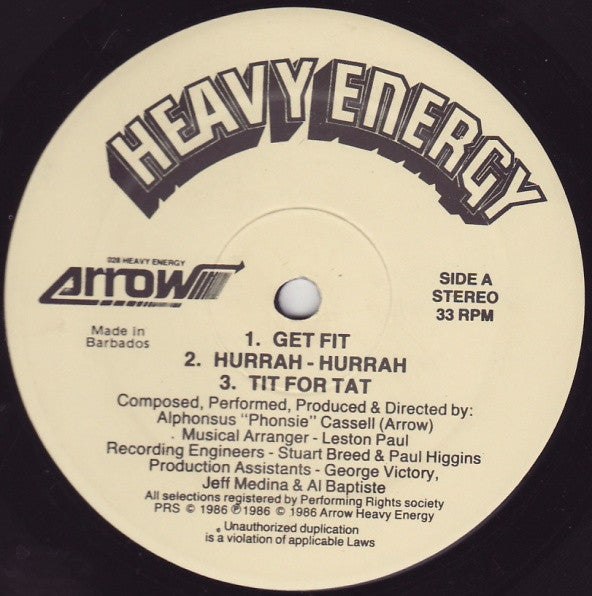 Arrow (2) - Heavy Energy (Vinyl, LP, Album) Good Plus (G+) / Very Good (VG)
