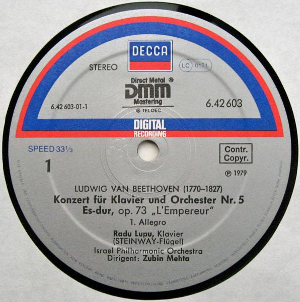 Ludwig van Beethoven - Klavierkonzert Nr. 5 Es-dur, Op. 73 (Vinyl, LP) Very Good (VG) / Very Good (VG)