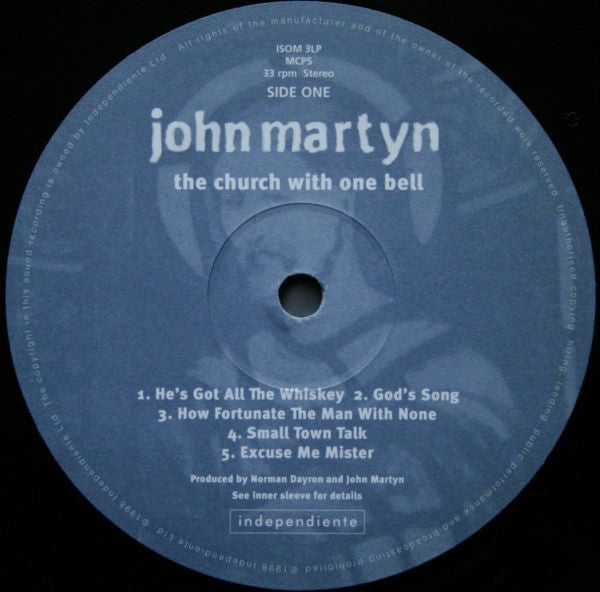 John Martyn - The Church With One Bell (Vinyl, LP, Album) Good Plus (G+) / Very Good Plus (VG+)