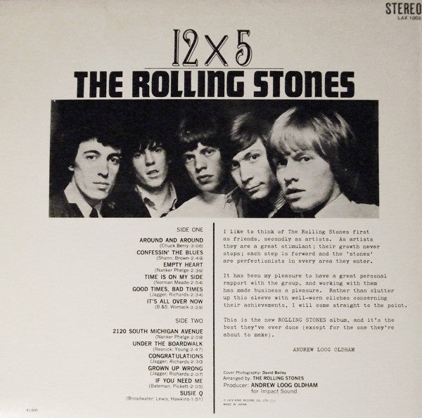 The Rolling Stones - 12 X 5 (Vinyl, LP, Album, Reissue, Stereo)