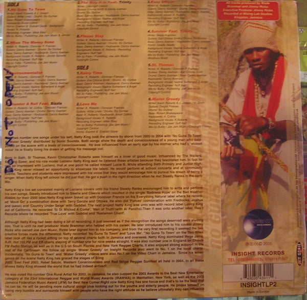 Natty King - No Guns To Town (Vinyl, LP, Album) Mint (M) / Mint (M)