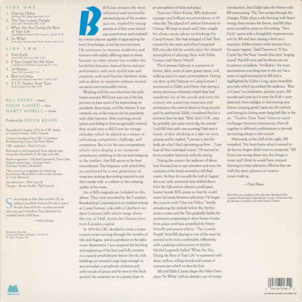 Bill Evans - Blue In Green - The Concert In Canada (Vinyl, LP, Album) Very Good Plus (VG+) / Very Good (VG)