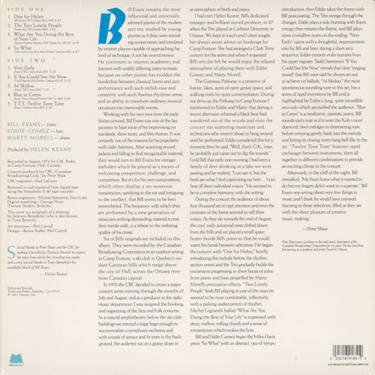 Bill Evans - Blue In Green - The Concert In Canada (Vinyl, LP, Album) Very Good Plus (VG+) / Very Good (VG)
