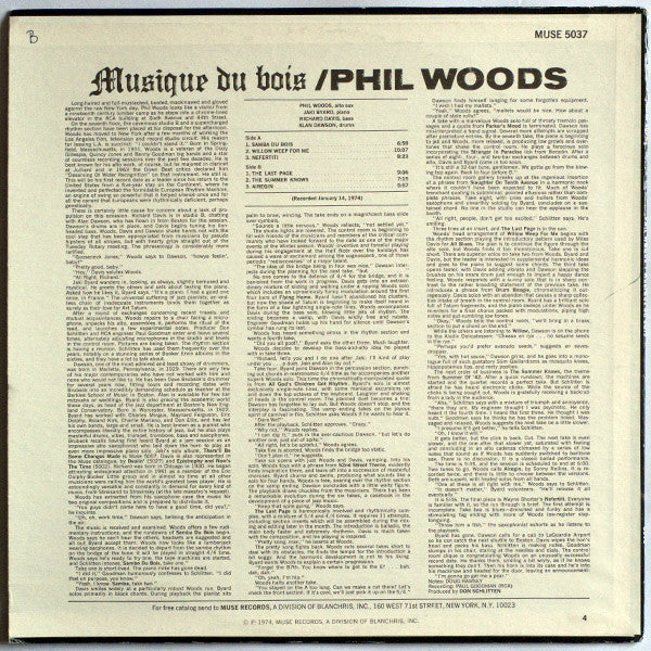 Phil Woods - Musique Du Bois (Vinyl, LP, Album, Stereo)