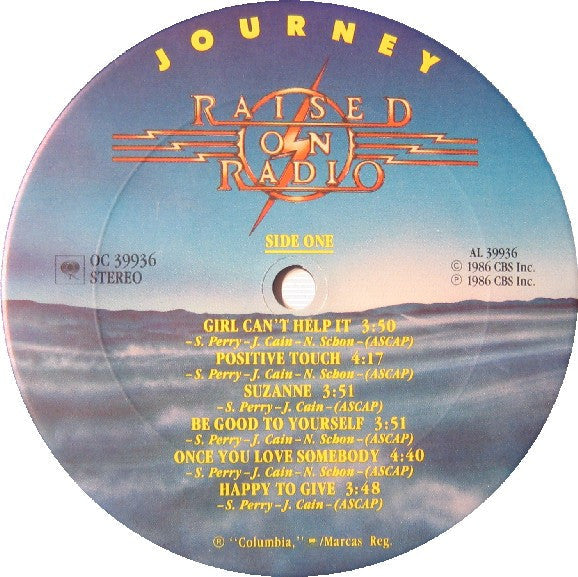 Journey - Raised On Radio (Vinyl, LP, Album, Stereo)