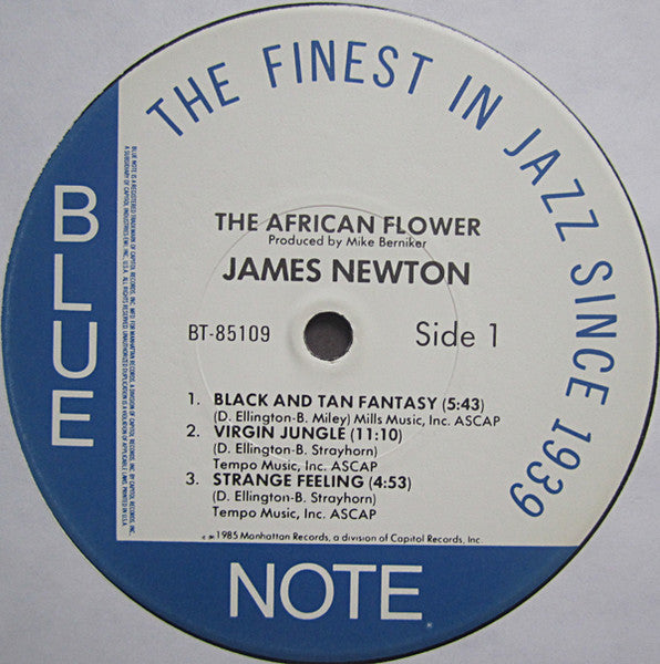 James Newton (2) - The African Flower - The Music Of Duke Ellington And Billy Strayhorn (Vinyl, LP, Album) Very Good (VG) / Very Good (VG)