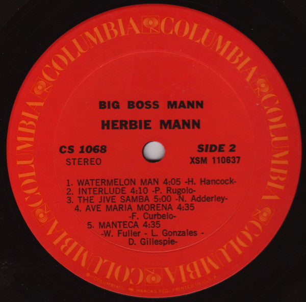 Herbie Mann - Big Boss Mann (Vinyl, LP, Album, Reissue, Stereo) Very Good (VG) / Very Good (VG)