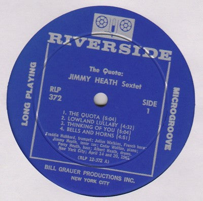 Jimmy Heath - The Quota (Vinyl, LP, Album, Mono) Good Plus (G+) / Very Good (VG)
