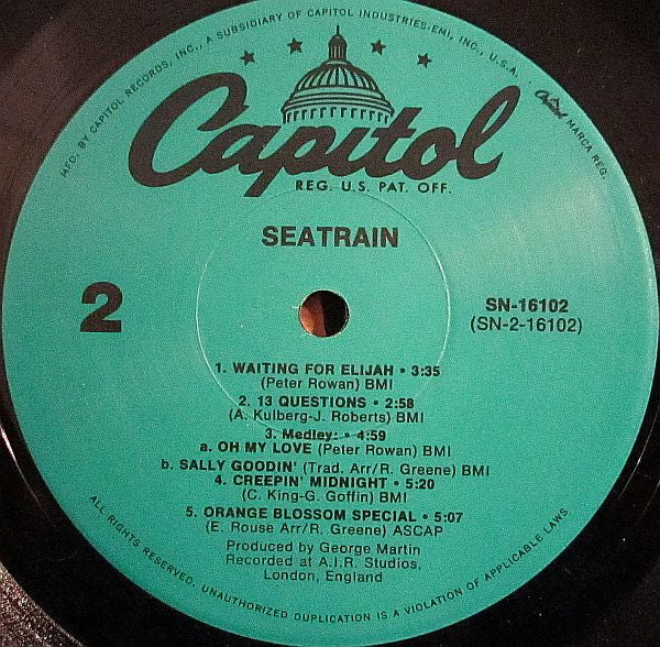 Seatrain - Seatrain (Vinyl, LP, Album, Reissue) Very Good (VG) / Very Good (VG)