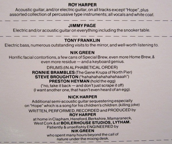 Roy Harper - Whatever Happened To Jugula? (Vinyl, LP, Album) Very Good Plus (VG+) / Very Good Plus (VG+)