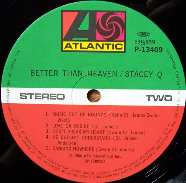 Stacey Q - Better Than Heaven (Vinyl, LP, Album)