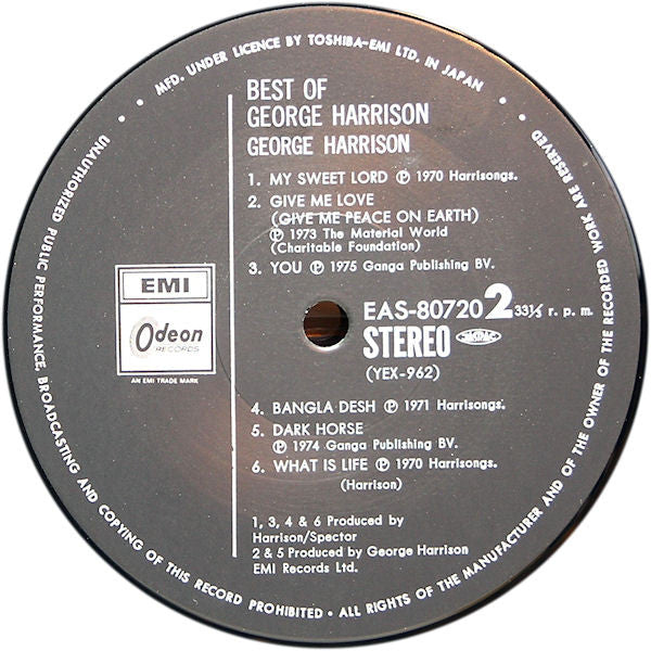 George Harrison - The Best Of George Harrison (Vinyl, LP, Compilati...