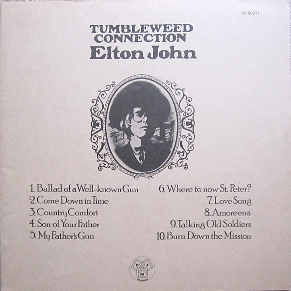 Elton John - Tumbleweed Connection (Vinyl, LP, Album, Reissue) Very Good Plus (VG+) / Very Good (VG)