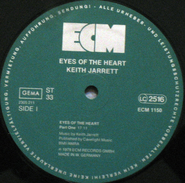 Keith Jarrett - Eyes Of The Heart (Vinyl, Vinyl, LP, Album, LP, Sin...