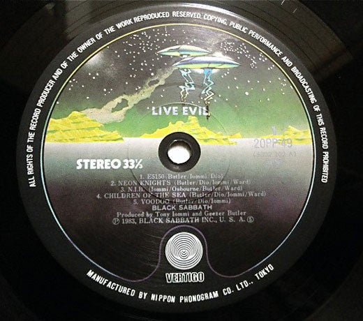Black Sabbath - Live Evil (2xVinyl, LP, Album) Near Mint (NM or M-) / Very Good Plus (VG+)