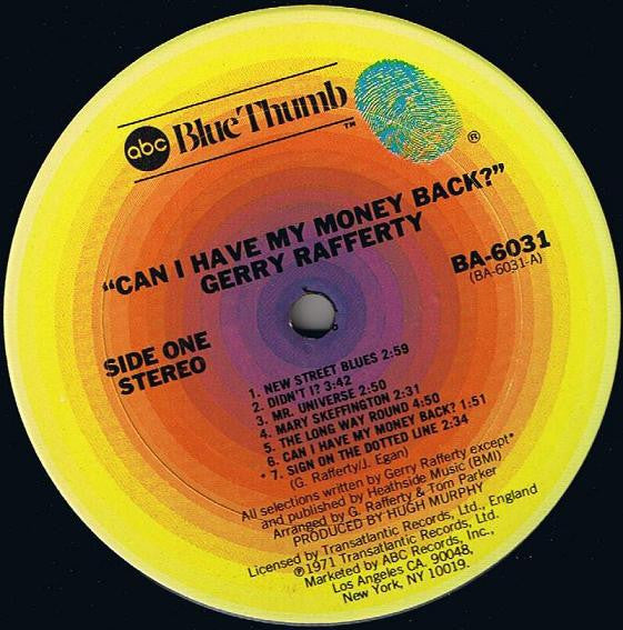 Gerry Rafferty - Can I Have My Money Back? (Vinyl, LP, Album, Reiss...