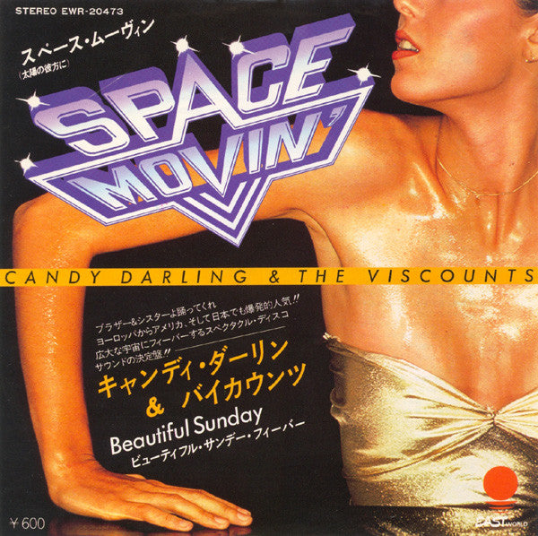 Candy Darling & The Viscounts - Space Movin' (Vinyl, 7", 45 RPM) Very Good Plus (VG+) / Good Plus (G+)