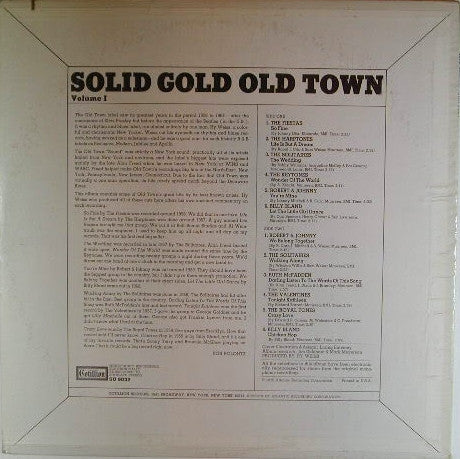 Various - Solid Gold Old Town. Volume 1 (Vinyl, LP, Compilation, Reissue) Very Good Plus (VG+) / Very Good Plus (VG+)
