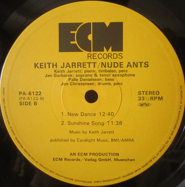 Keith Jarrett - Nude Ants / Sunshine Song (Vinyl, LP, Album, Stereo)